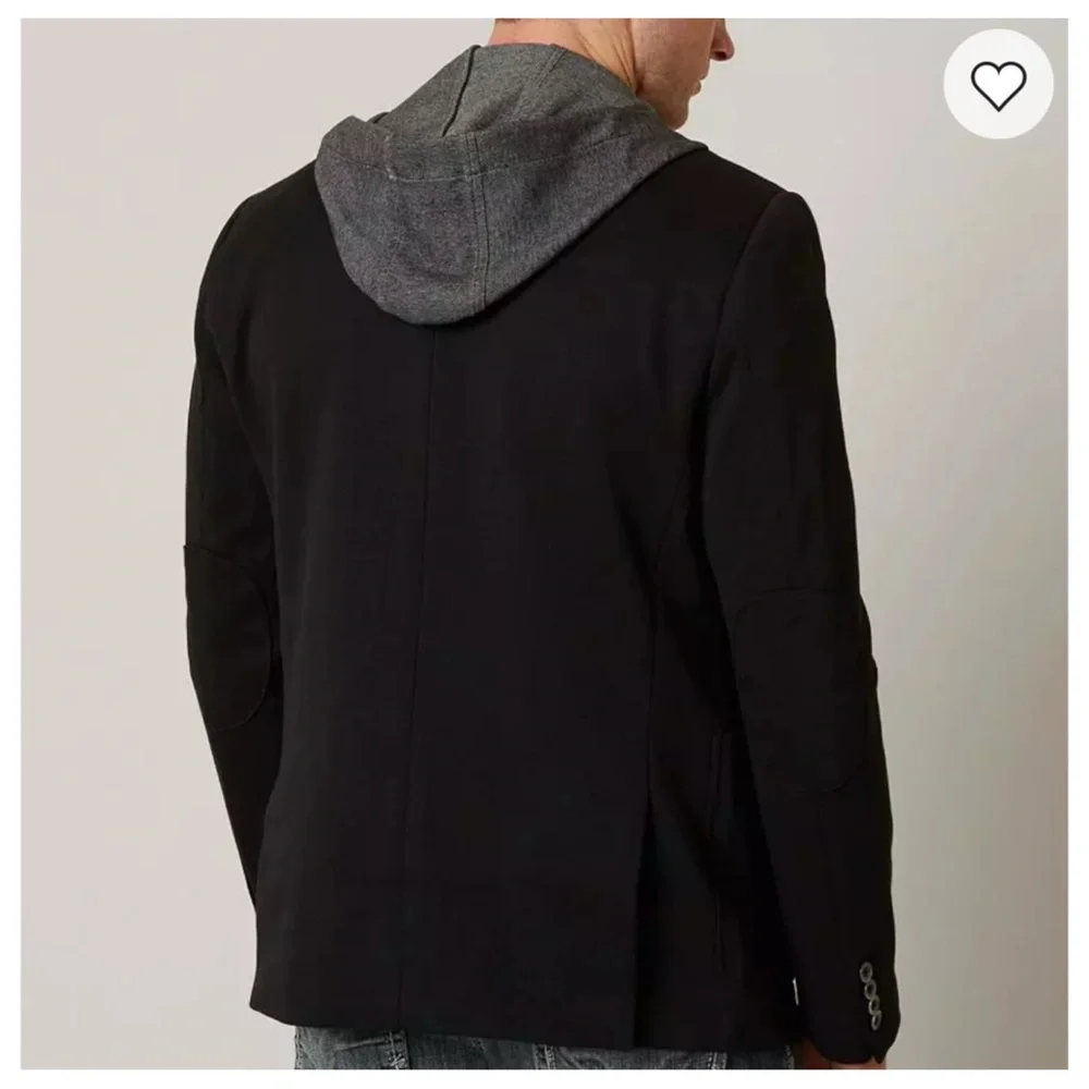 PROJEK RAW BLACK WITH REMOVABLE HOOD KNIT BLAZER
